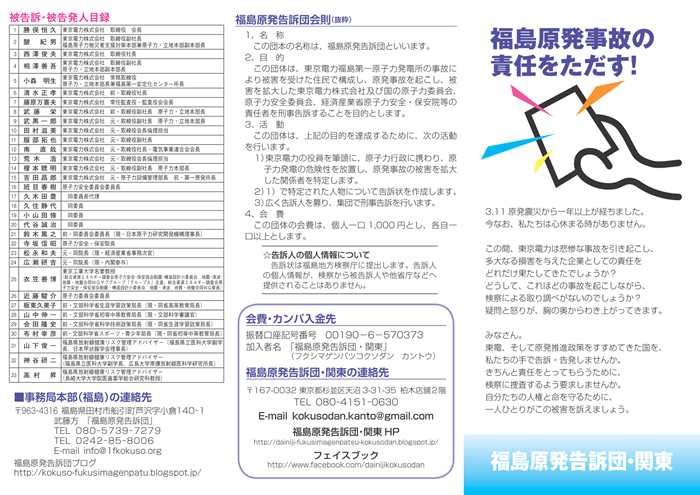 福島原発告訴団